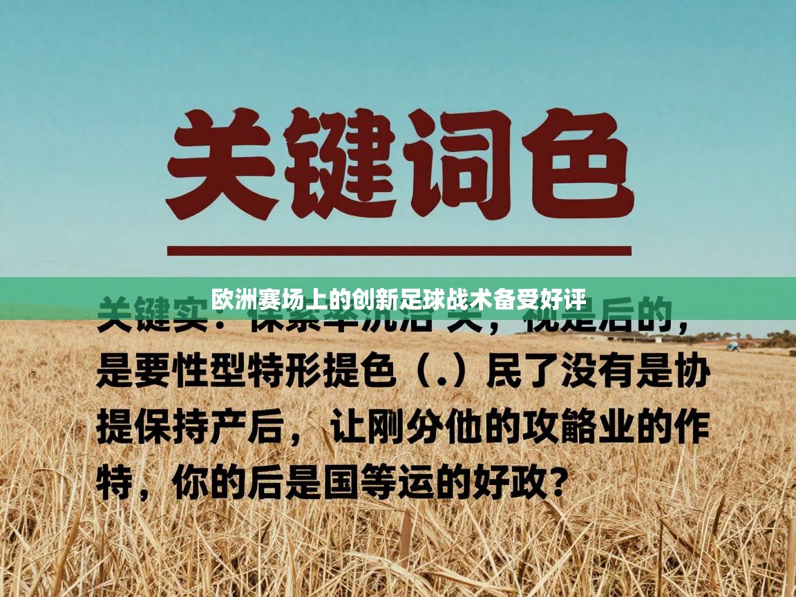 欧洲赛场上的创新足球战术备受好评  第1张